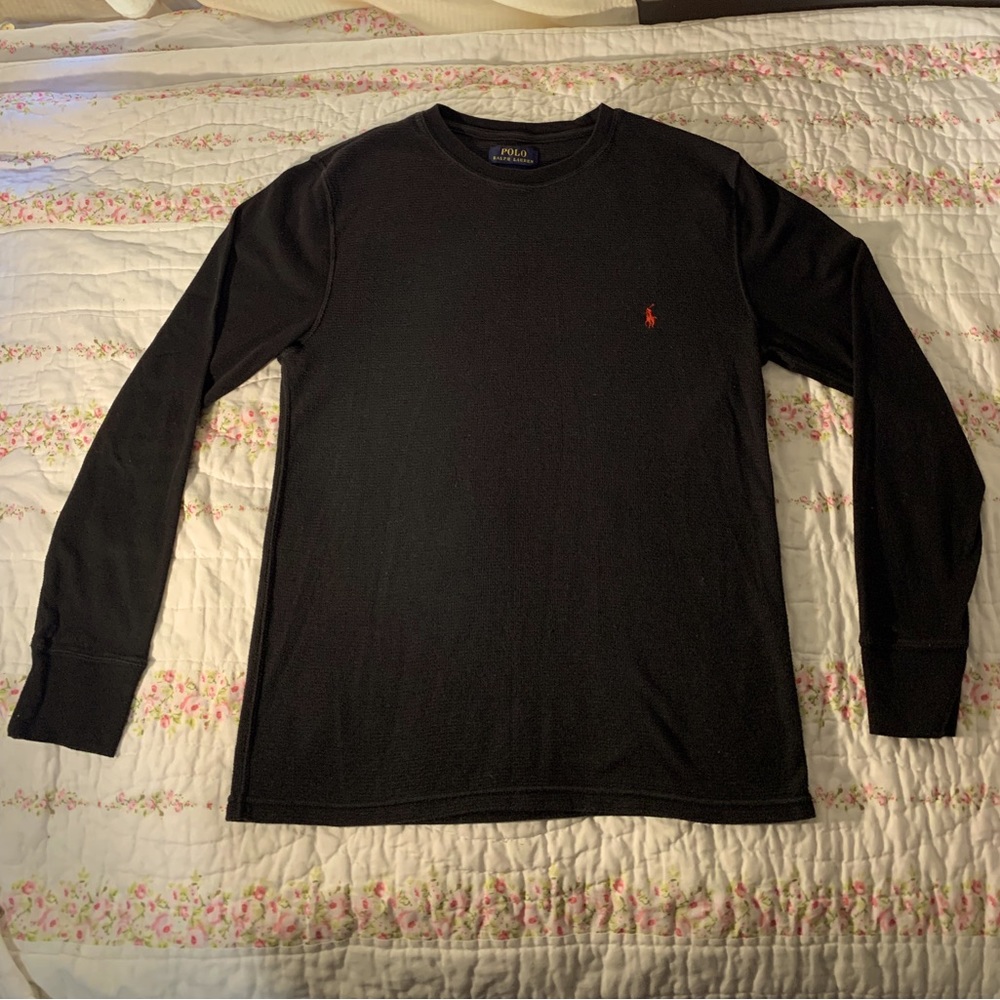 Thermal Polo Ralph Lauren Long Sleeve Shirt - Size Medium